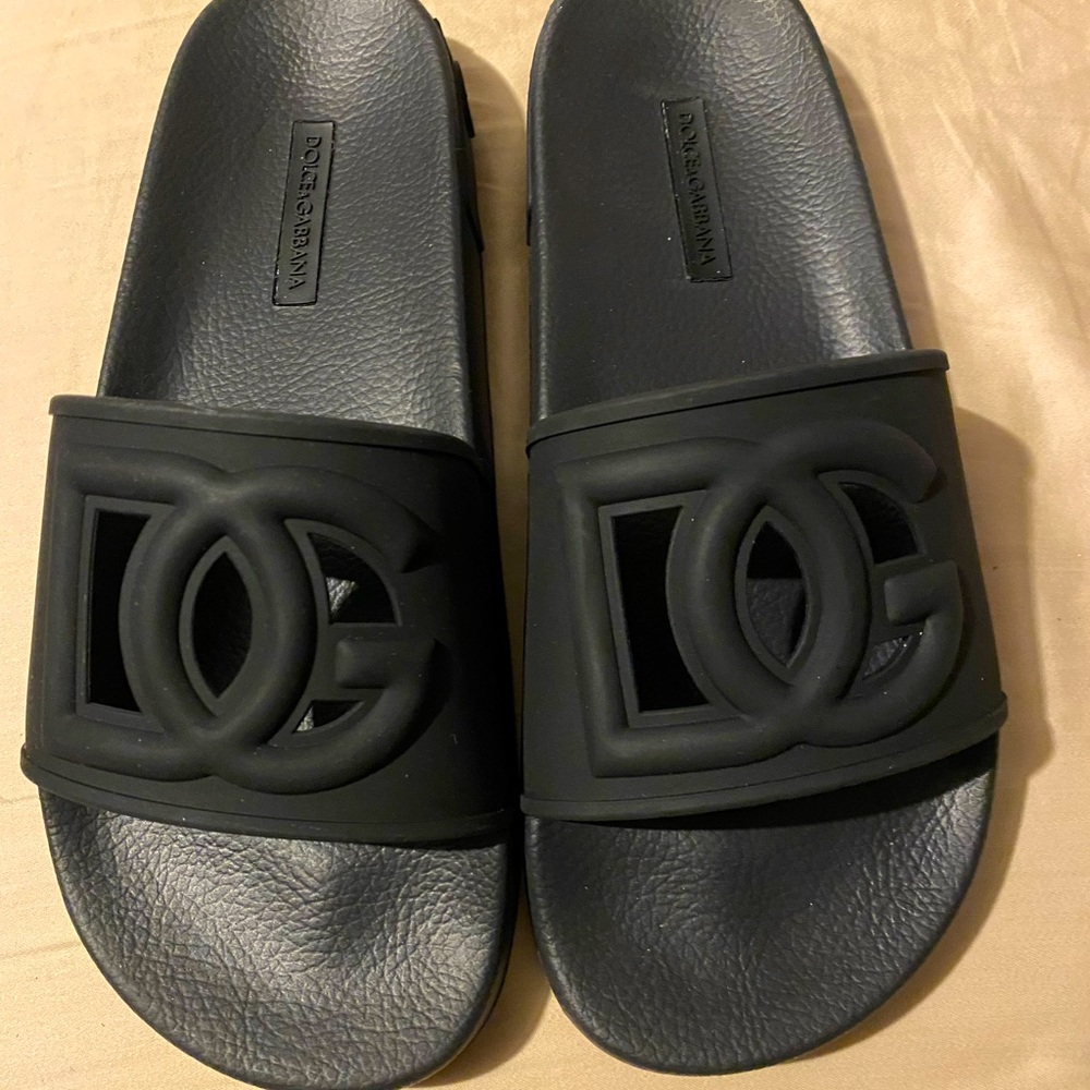 Dolce Gabbana Leather Slides